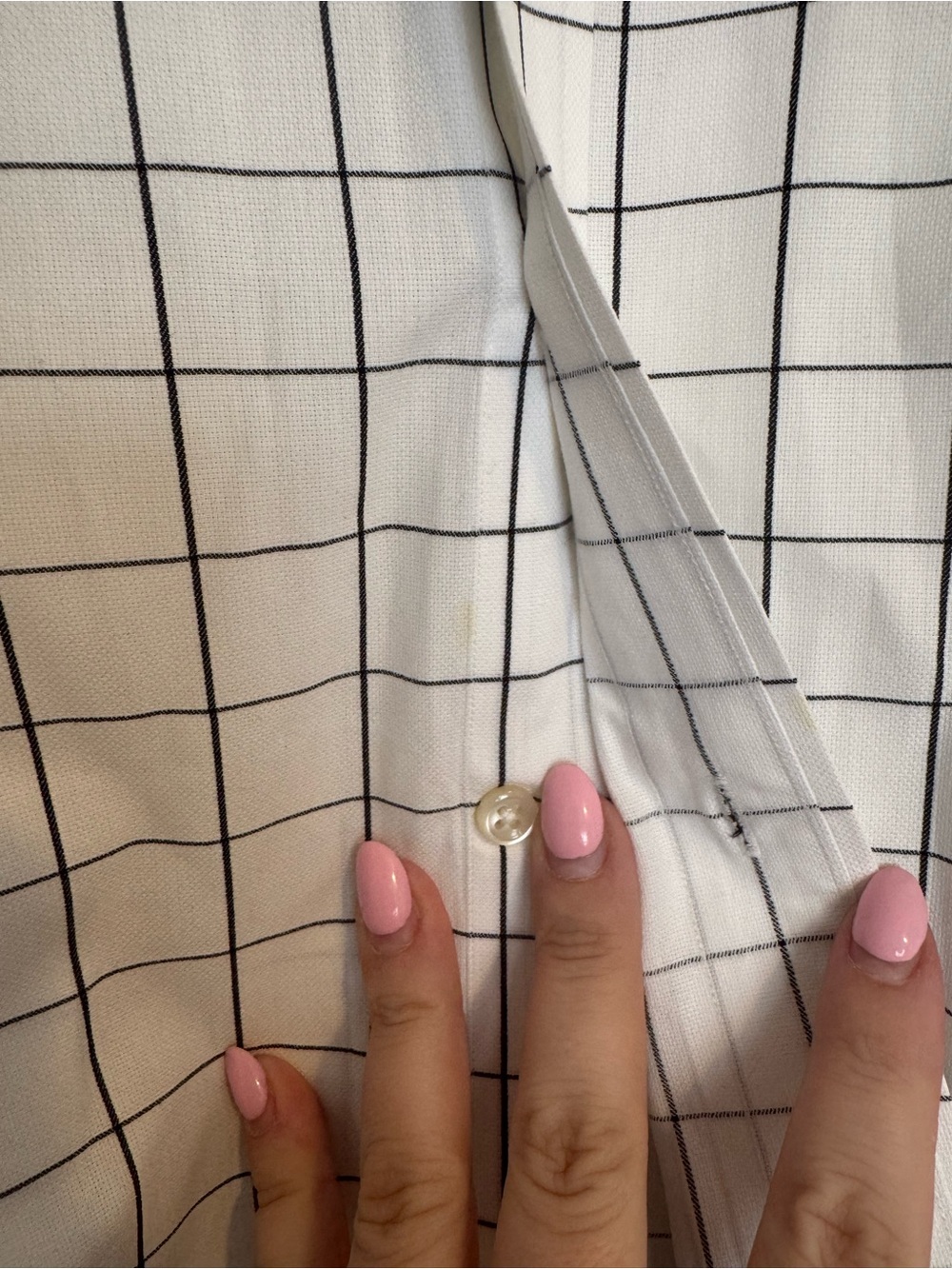 Vintage Ralph Lauren Yarmouth White Windowpane Button-Down Shirt - Picture 6 of 7